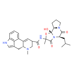 ChemSpider 2D Image | (2'xi,5'beta,8xi,11'alpha,12'beta)-12'-Hydroxy-5'-isobutyl-2'-methyl-3',6',18-trioxoergotaman | C30H37N5O5