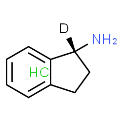 ChemSpider 2D Image | (1R)-1-(1-~2~H)Indanamine hydrochloride (1:1) | C9H11DClN