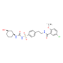 ChemSpider 2D Image | 5-Chloro-N-{2-[4-({[(1S,3R)-3-hydroxycyclohexyl]carbamoyl}sulfamoyl)phenyl]ethyl}-2-[(~13~C)methyloxy]benzamide | C2213CH28ClN3O6S