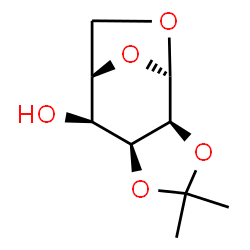 ChemSpider 2D Image | (1R,2S,6S,7S,8R)-4,4-Dimethyl-3,5,10,11-tetraoxatricyclo[6.2.1.0~2,6~]undecan-7-ol (non-preferred name) | C9H14O5