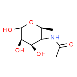 ChemSpider 2D Image | (4xi)-4-Acetamido-4,6-dideoxy-L-lyxo-hexopyranose | C8H15NO5