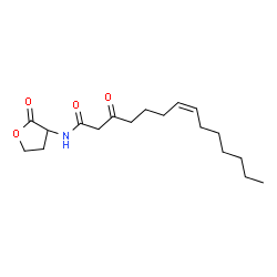 ChemSpider 2D Image | (7Z)-3-Oxo-N-(2-oxotetrahydro-3-furanyl)-7-tetradecenamide | C18H29NO4