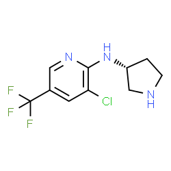 ChemSpider 2D Image | 3-Chloro-N-[(3R)-3-pyrrolidinyl]-5-(trifluoromethyl)-2-pyridinamine | C10H11ClF3N3