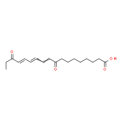 ChemSpider 2D Image | (10E,12E,14E)-9,16-Dioxo-10,12,14-octadecatrienoic acid | C18H26O4
