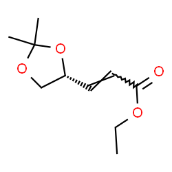 ChemSpider 2D Image | Ethyl (2E)-3-[(4R)-2,2-dimethyl-1,3-dioxolan-4-yl]acrylate | C10H16O4