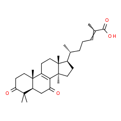 ChemSpider 2D Image | (24E)-3,7-Dioxolanosta-8,24-dien-26-oic acid | C30H44O4