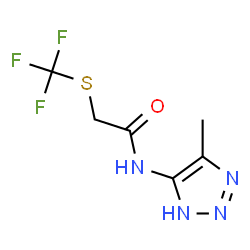 ChemSpider 2D Image | N-(4-Methyl-1H-1,2,3-triazol-5-yl)-2-[(trifluoromethyl)sulfanyl]acetamide | C6H7F3N4OS