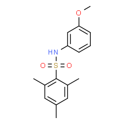 ChemSpider 2D Image | N-(3-Methoxyphenyl)-2,4,6-trimethylbenzenesulfonamide | C16H19NO3S