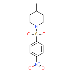 ChemSpider 2D Image | 4-Methyl-1-[(4-nitrophenyl)sulfonyl]piperidine | C12H16N2O4S