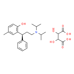 ChemSpider 2D Image | 2-[(1S)-3-(Diisopropylamino)-1-phenylpropyl]-4-methylphenol 2,3-dihydroxysuccinate (1:1) | C26H37NO7