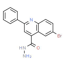 ChemSpider 2D Image | 6-Bromo-2-phenyl-4-quinolinecarbohydrazide | C16H12BrN3O