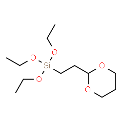 ChemSpider 2D Image | 1,3-Dioxane, 2-[2-(triethoxysilyl)ethyl]- | C12H26O5Si