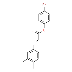 ChemSpider 2D Image | 4-Bromophenyl (3,4-dimethylphenoxy)acetate | C16H15BrO3