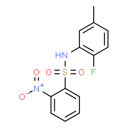 ChemSpider 2D Image | N-(2-Fluoro-5-methylphenyl)-2-nitrobenzenesulfonamide | C13H11FN2O4S