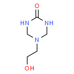 ChemSpider 2D Image | 5-(2-Hydroxyethyl)-1,3,5-triazinan-2-one | C5H11N3O2