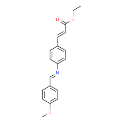 ChemSpider 2D Image | Ethyl p-((p-methoxybenzylidene)amino)cinnamate | C19H19NO3