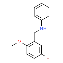 ChemSpider 2D Image | N-(5-Bromo-2-methoxybenzyl)aniline | C14H14BrNO