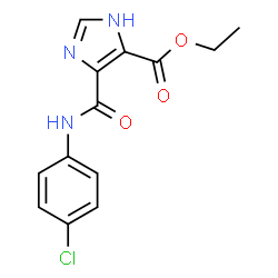 ChemSpider 2D Image | Ethyl 4-[(4-chlorophenyl)carbamoyl]-1H-imidazole-5-carboxylate | C13H12ClN3O3