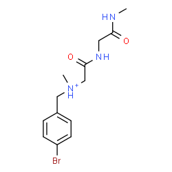 ChemSpider 2D Image | N-(4-Bromobenzyl)-N-methyl-2-{[2-(methylamino)-2-oxoethyl]amino}-2-oxoethanaminium | C13H19BrN3O2