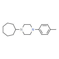 ChemSpider 2D Image | 1-Cycloheptyl-4-(4-methylphenyl)piperazine | C18H28N2