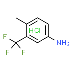 ChemSpider 2D Image | 4-Methyl-3-(trifluoromethyl)aniline hydrochloride (1:1) | C8H9ClF3N