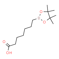ChemSpider 2D Image | 7-(4,4,5,5-Tetramethyl-1,3,2-dioxaborolan-2-yl)heptanoic acid | C13H25BO4