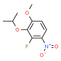 ChemSpider 2D Image | 2-Fluoro-3-isopropoxy-4-methoxy-1-nitrobenzene | C10H12FNO4