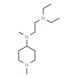 ChemSpider 2D Image | N,N-Diethyl-N'-methyl-N'-(1-methyl-4-piperidinyl)-1,2-ethanediamine | C13H29N3