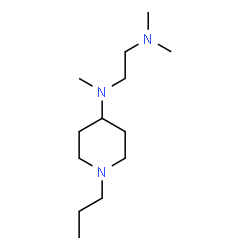 ChemSpider 2D Image | N,N,N'-Trimethyl-N'-(1-propyl-4-piperidinyl)-1,2-ethanediamine | C13H29N3