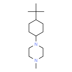 ChemSpider 2D Image | 1-Methyl-4-[4-(2-methyl-2-propanyl)cyclohexyl]piperazine | C15H30N2