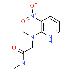 ChemSpider 2D Image | N,N~2~-Dimethyl-N~2~-(3-nitro-2-pyridiniumyl)glycinamide | C9H13N4O3