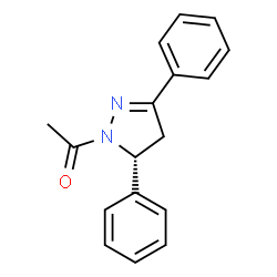 ChemSpider 2D Image | 1-[(5R)-3,5-Diphenyl-4,5-dihydro-1H-pyrazol-1-yl]ethanone | C17H16N2O