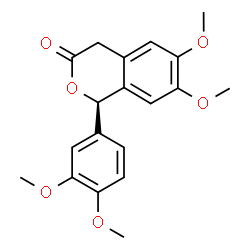 ChemSpider 2D Image | (1R)-1-(3,4-Dimethoxyphenyl)-6,7-dimethoxy-1,4-dihydro-3H-isochromen-3-one | C19H20O6