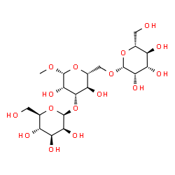 ChemSpider 2D Image | Methyl beta-D-mannopyranosyl-(1->3)-[beta-D-mannopyranosyl-(1->6)]-beta-D-mannopyranoside | C19H34O16
