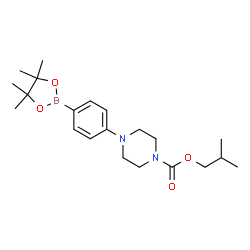 ChemSpider 2D Image | Isobutyl 4-[4-(4,4,5,5-tetramethyl-1,3,2-dioxaborolan-2-yl)phenyl]-1-piperazinecarboxylate | C21H33BN2O4