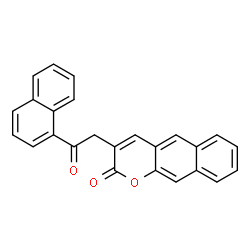 ChemSpider 2D Image | 3-[2-(1-Naphthyl)-2-oxoethyl]-2H-benzo[g]chromen-2-one | C25H16O3