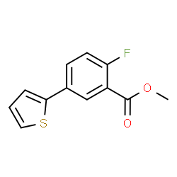 ChemSpider 2D Image | Methyl 2-fluoro-5-(2-thienyl)benzoate | C12H9FO2S