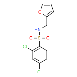 ChemSpider 2D Image | 2,4-Dichloro-N-(2-furylmethyl)benzenesulfonamide | C11H9Cl2NO3S