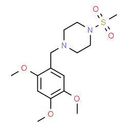 ChemSpider 2D Image | 1-(Methylsulfonyl)-4-(2,4,5-trimethoxybenzyl)piperazine | C15H24N2O5S