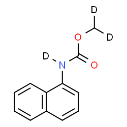ChemSpider 2D Image | (~2~H_2_)Methyl 1-naphthyl(~2~H)carbamate | C12H8D3NO2
