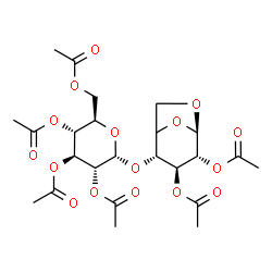ChemSpider 2D Image | (2R,3R,4S,5R,6R)-2-(Acetoxymethyl)-6-{[(2R,3S,4R,5R)-3,4-diacetoxy-6,8-dioxabicyclo[3.2.1]oct-2-yl]oxy}tetrahydro-2H-pyran-3,4,5-triyl triacetate (non-preferred name) | C24H32O16