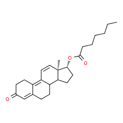 ChemSpider 2D Image | (8xi,13alpha,14xi,17alpha)-3-Oxoestra-4,9,11-trien-17-yl heptanoate | C25H34O3