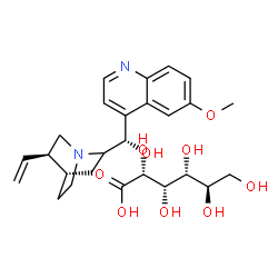 ChemSpider 2D Image | (8xi,9S)-6'-Methoxycinchonan-9-ol - D-gluconic acid (1:1) | C26H36N2O9