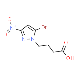 ChemSpider 2D Image | 4-(5-Bromo-3-nitro-1H-pyrazol-1-yl)butanoic acid | C7H8BrN3O4