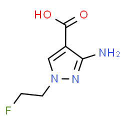 ChemSpider 2D Image | 3-Amino-1-(2-fluoroethyl)-1H-pyrazole-4-carboxylic acid | C6H8FN3O2