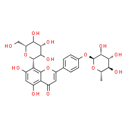 ChemSpider 2D Image | Vitexin-4-rhamnoside | C27H30O14