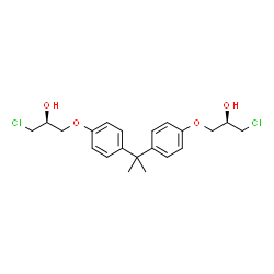 ChemSpider 2D Image | (2R,2'S)-3,3'-[2,2-Propanediylbis(4,1-phenyleneoxy)]bis(1-chloro-2-propanol) | C21H26Cl2O4