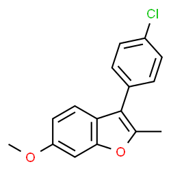 ChemSpider 2D Image | 3-(4-Chloro-phenyl)-6-methoxy-2-methyl-benzofuran | C16H13ClO2