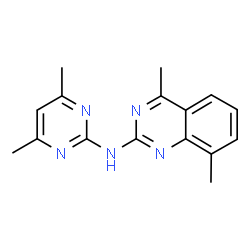 ChemSpider 2D Image | N-(4,6-Dimethyl-2-pyrimidinyl)-4,8-dimethyl-2-quinazolinamine | C16H17N5