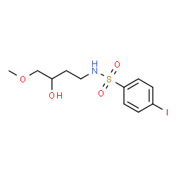 ChemSpider 2D Image | N-(3-Hydroxy-4-methoxybutyl)-4-iodobenzenesulfonamide | C11H16INO4S